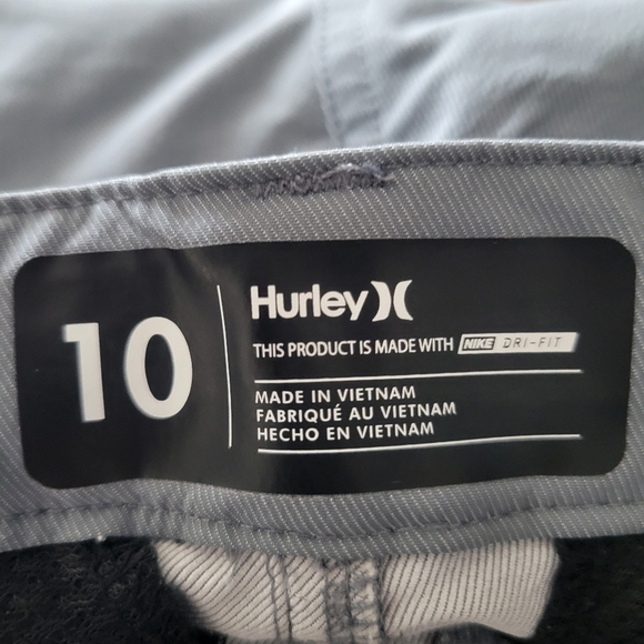 Hurley Nike Dri-Fit Cool Gray Shorts Size 10 - Picture 7 of 10